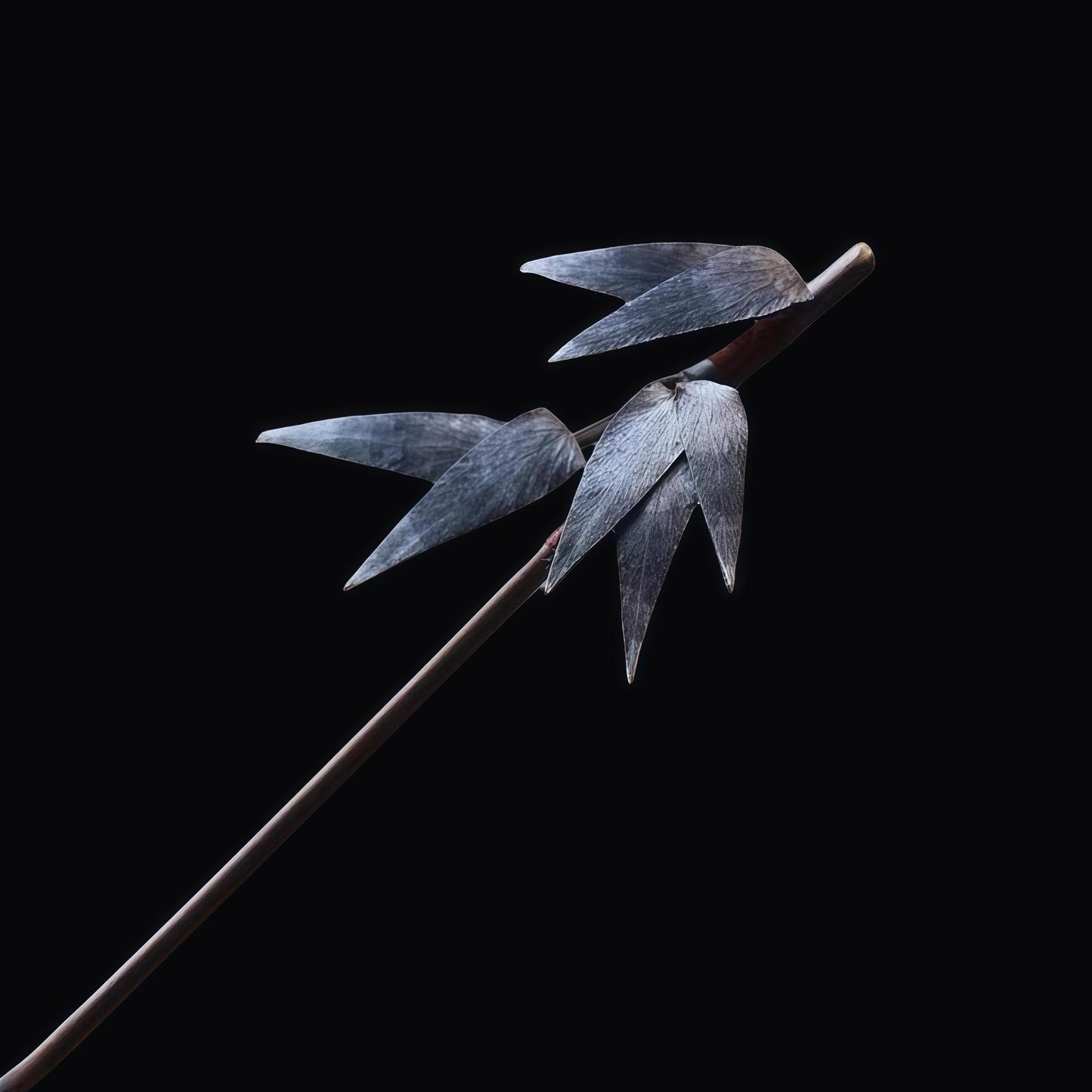 Intangible Cultural Heritage Velvet Ink Bamboo Design Handmade Hair Stick