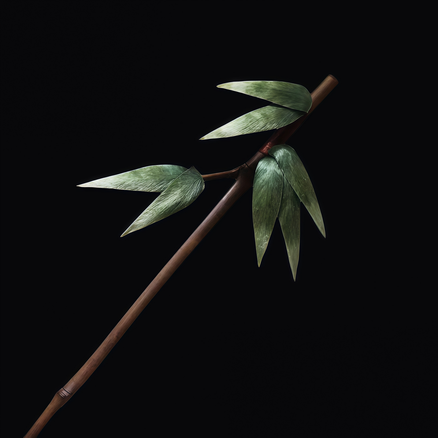 Intangible Cultural Heritage Velvet Ink Bamboo Design Handmade Hair Stick