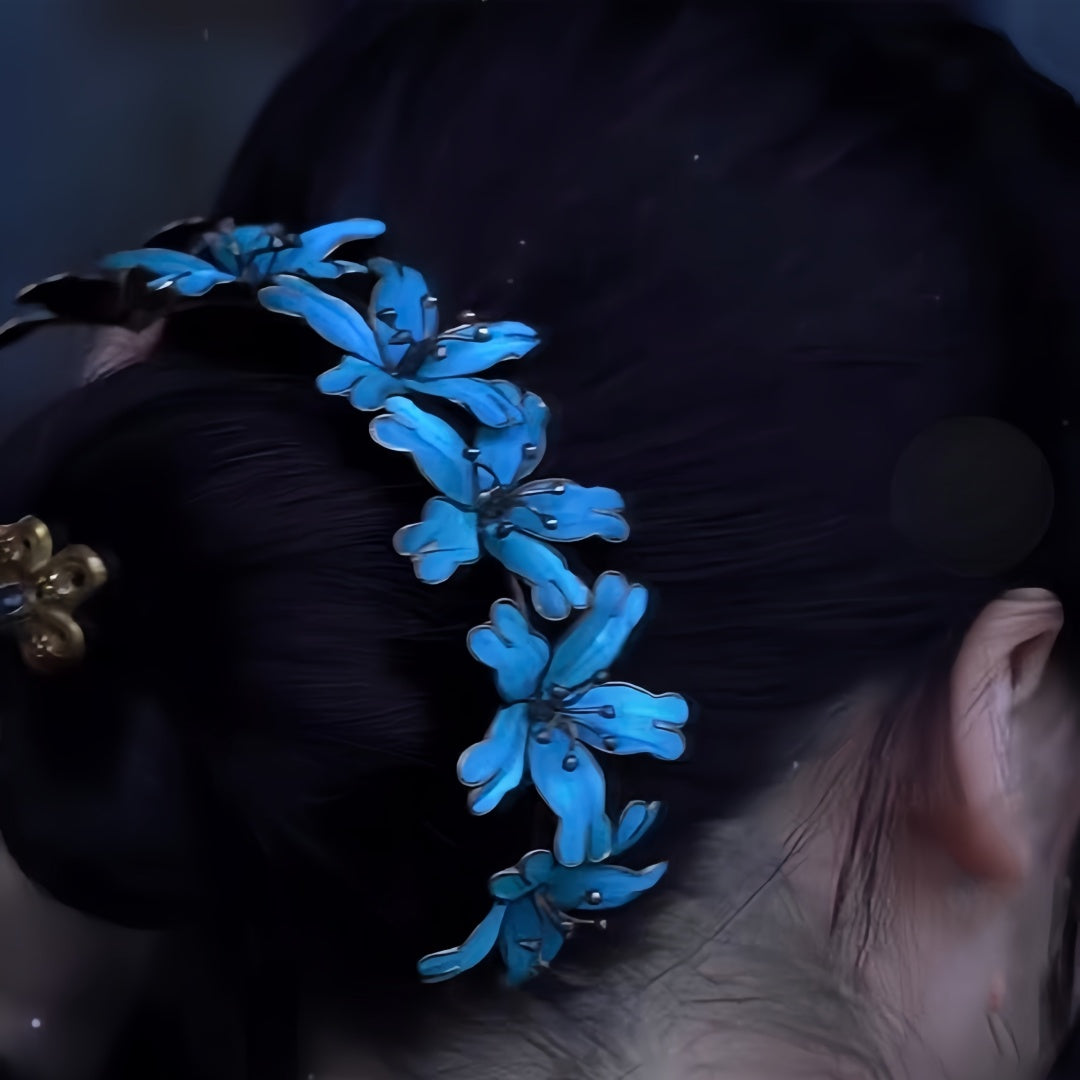New Chinese Classical Blueing Hairpin - Handmade Vintage Indigo Hair Stick, Traditional Hanfu Hair Accessory for Women
