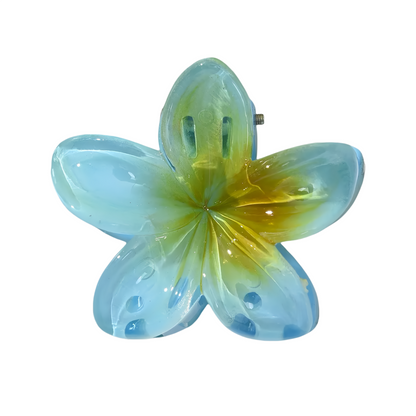 Bauhinia Flower Light Blue Hair Claw Clip - Botanical Hair Clamp for Women, Nature-Inspired Hair Accessory