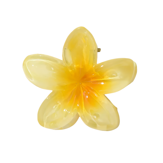 Bauhinia Flower Yellow Hair Claw Clip - Botanical Hair Clamp for Women, Nature-Inspired Hair Accessory