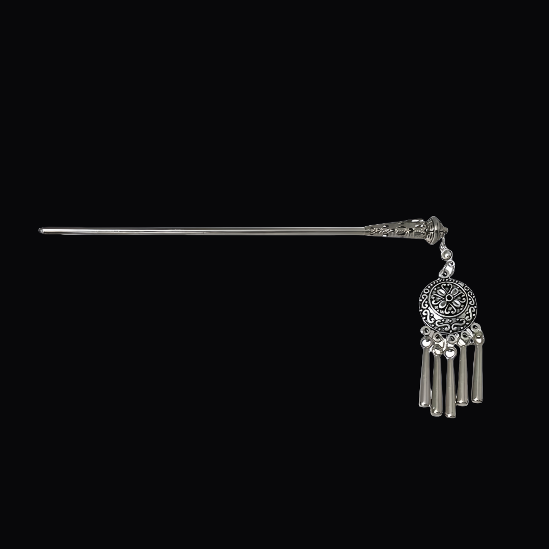 New Chinese Style Silver Hairpin – Rocking Tassel Hair Accessory, Bridal & Cosplay Hair Jewelry