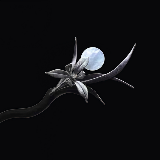 Intangible Cultural Heritage Orchid Wrapped Flower Handmade Hair Stick